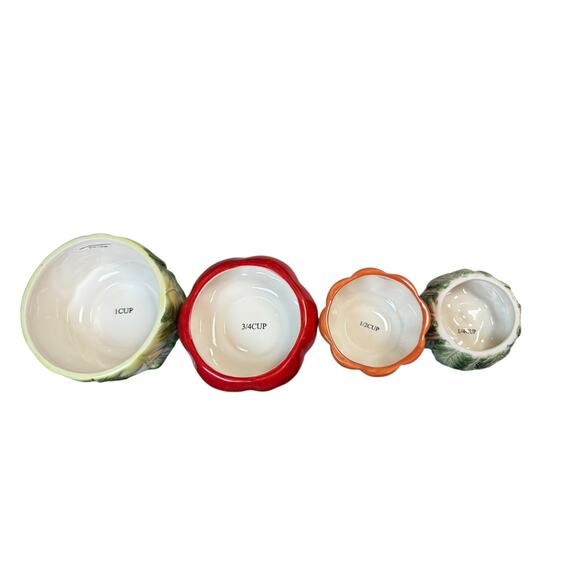 VTG Fitz and Floyd Stackable Measuring Cup 2004 Retired Set Le Marche See Flaw - Picture 4 of 8